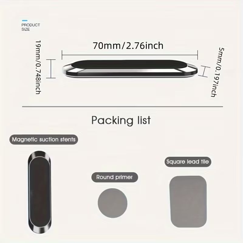 Magnetic Mini Slotted Strip Car Phone Holder, Strong Magnetic Dashboard Mobile Phone Mount