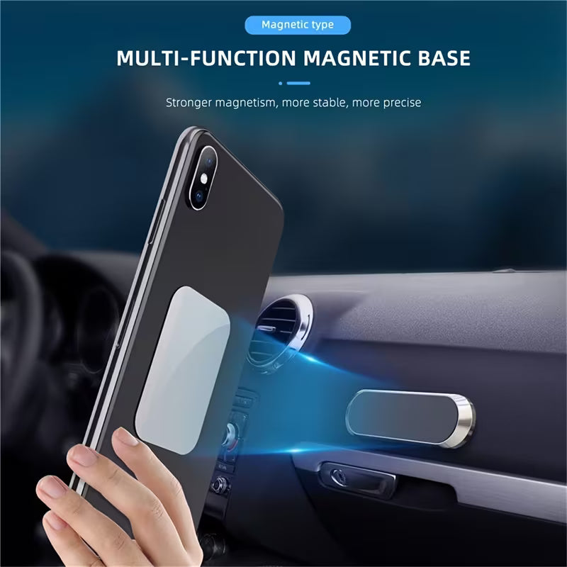 Magnetic Mini Slotted Strip Car Phone Holder, Strong Magnetic Dashboard Mobile Phone Mount