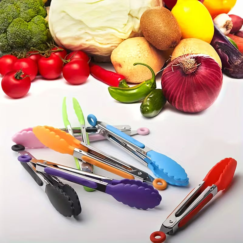 Food Tongs – Heat-Resistant Kitchen Serving Tongs for Cooking, BBQ, Baking & Catering