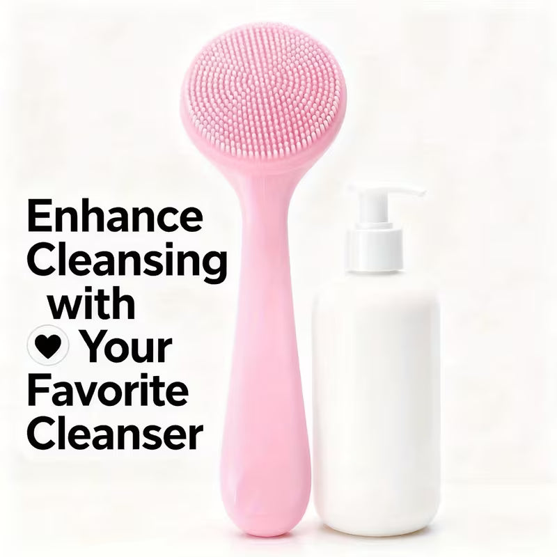Deep Cleansing Facial Massage Brush – Silicone Face Scrubber for Gentle Exfoliation and Pore Care