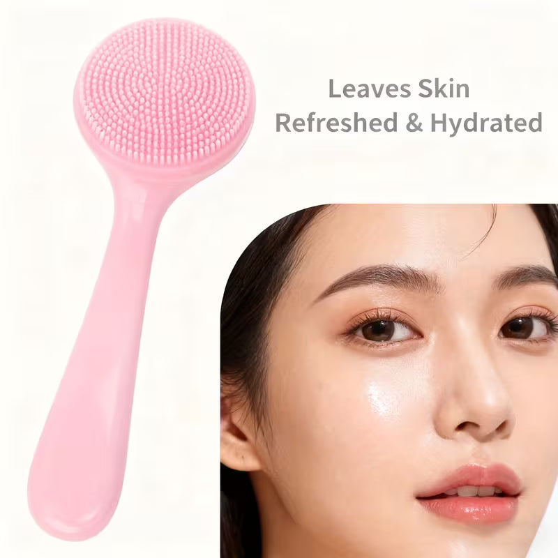 Deep Cleansing Facial Massage Brush – Silicone Face Scrubber for Gentle Exfoliation and Pore Care