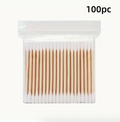 100PCS Premium Dual-Tip Swabs – Lint-Free Precision Swabs for Makeup & Cleaning